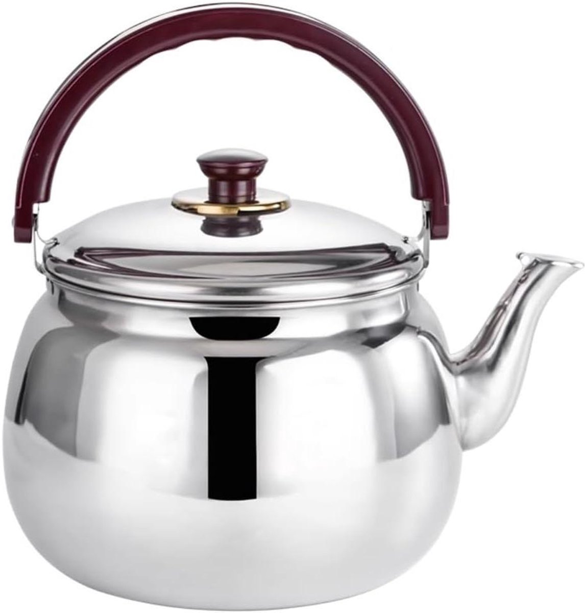 Waterkoker RVS - Theepot fluitketel - Water koken - Anti-broei handgreep - 7 Liter - Zilver