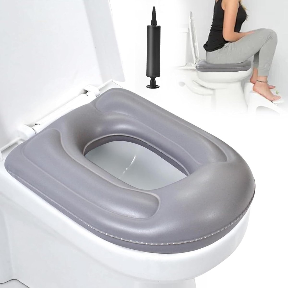 toiletzitkussen, wc-stoelhoezen met zuignap, in hoogte verstelbare wc-brilhoes, waterdichte toiletbrilhoes, toiletopzetstuk voor volwassenen, gehandicapten, senioren