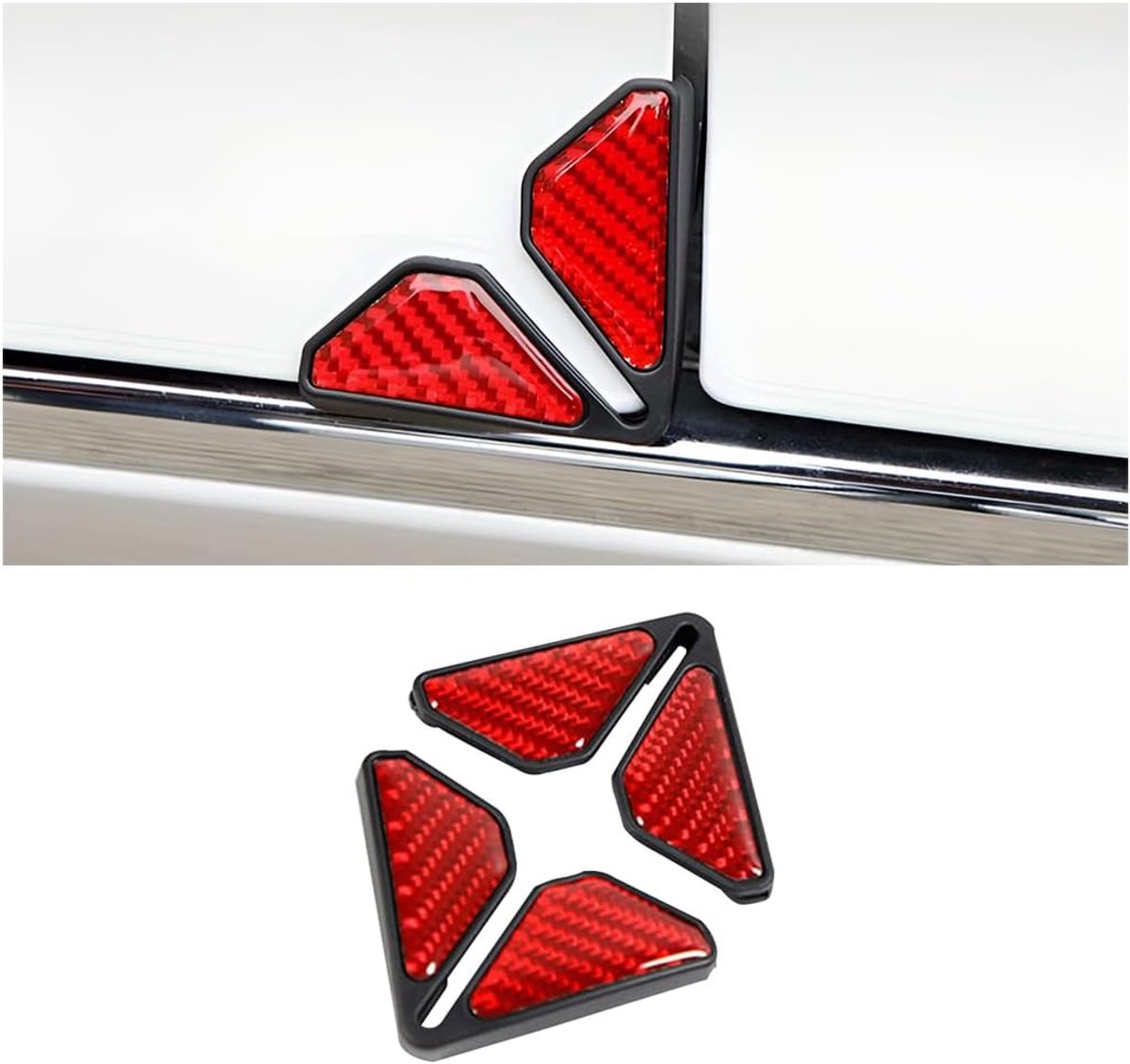 Randbescherming voor autodeuren, 2 stuks, autodeurbescherming, deurbeschermingsafdekking voor auto, anti-botsingsbescherming, rood