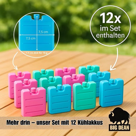 Koelbox met Accu's - Isolerende Box - Dranken Koel Houden - Inclusief 12 Koelaccu's - 24 Liter - Blauw Wit van Koelbox. — afbeelding 4