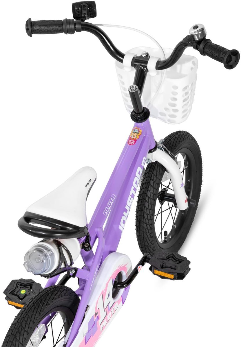 Kinderfiets 16 inch - paars met stabilisator en mand - voor jongens en meisjes van 5-7 jaar - SnelShoppen