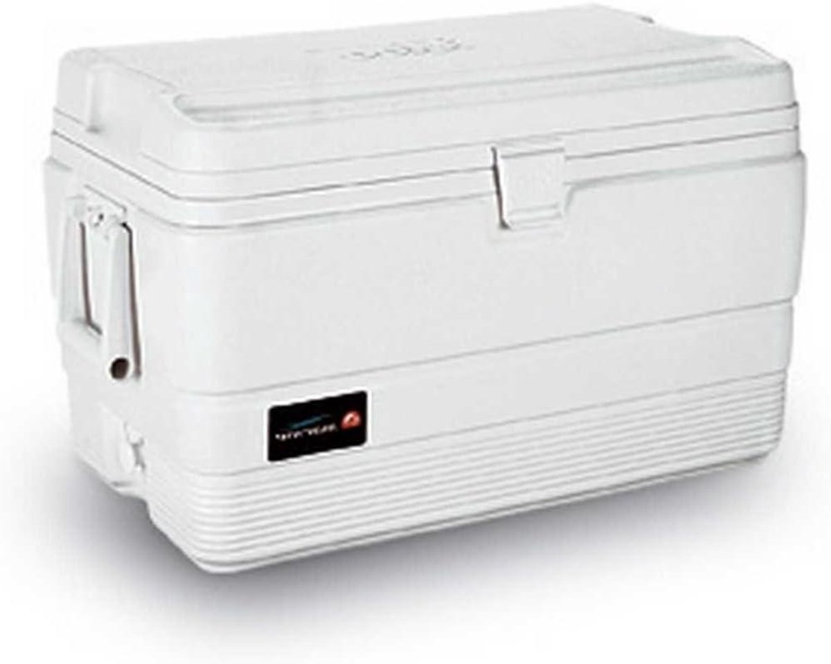 Koelbox Opblaasbaar - Zetel Koeler - Outdoor Activiteiten - Met Wielen - 51 Liter - Wit