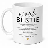 Work Bestie Mok 330 ml - Mok voor Collega - Verjaardag of Afscheid