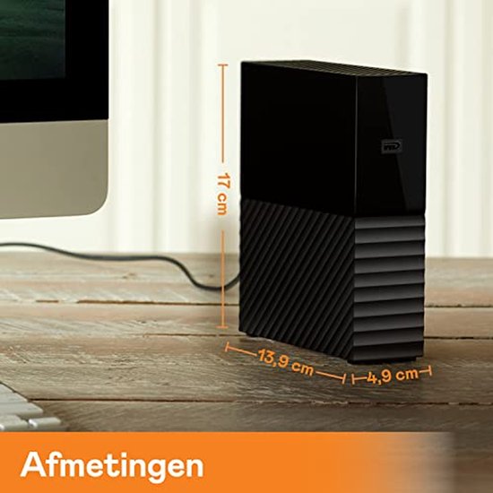 Externe Harde Schijf - Opslagapparaat Data - Bestanden Opslaan - Wachtwoordbeveiliging Hardware - 18 TB - Zwart — afbeelding 2