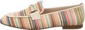 Instapper met een veelkleurig zigzagpatroon en beige strikdetail op de wreef.