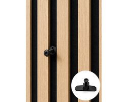 Ophangclips voor akoestisch wandpaneel - Akupanel - Akoestische panelen - Inwendig schroefdraad - 13 tot 18 mm ruimte tussen de latten - Inclusief 20mm m5 bout