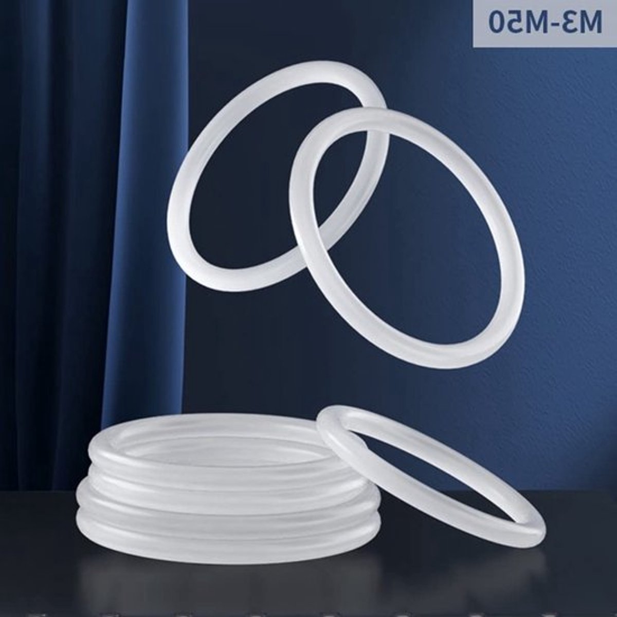 Witte Silicone O-Ringen voor Afdichting, Rubber O-Ringen voor Mengkraan, 35x4mm, 10 Stuks, Waterdicht en Duurzaam