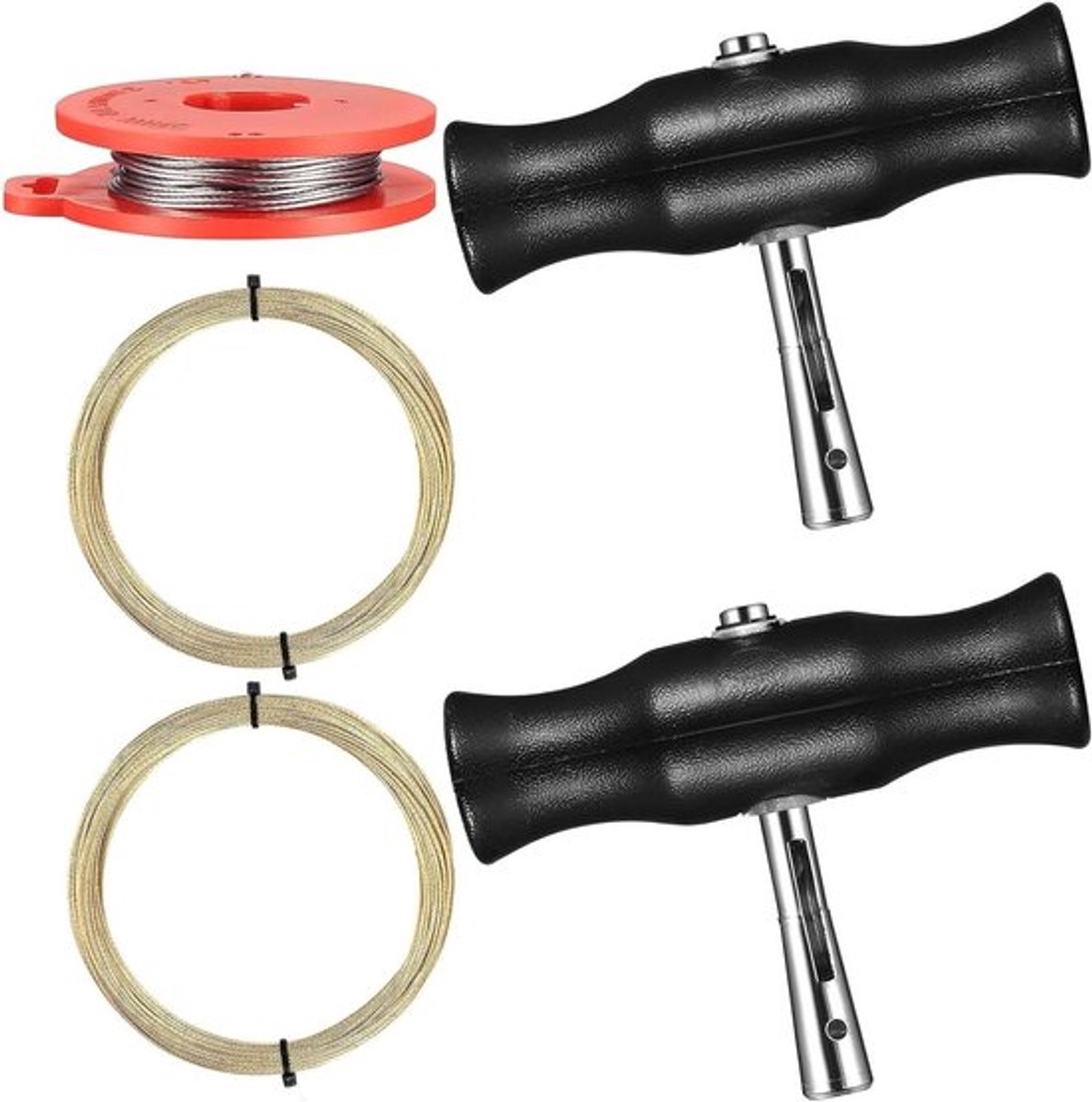 Voorruit Verwijderen Gereedschap - Complete Set met 5 Tools voor Auto Raam Verwijderen, Inclusief Snijdraad en Handgrepen - Universeel in Gebruik