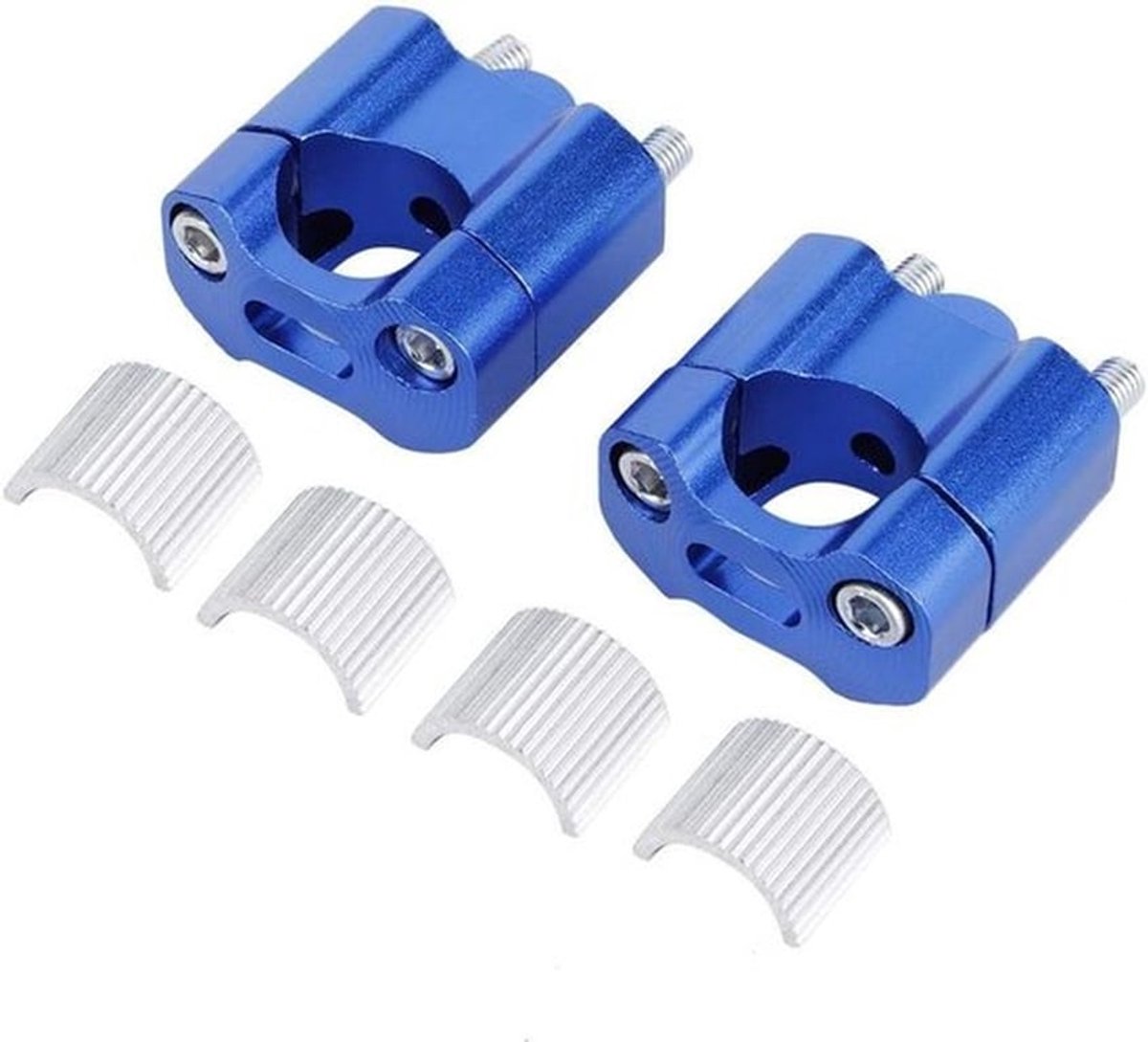 Verstelbare Motorstuurverhogers, 22mm/28mm, CNC Aluminium, Geschikt voor Diverse Motoren, Blauw
