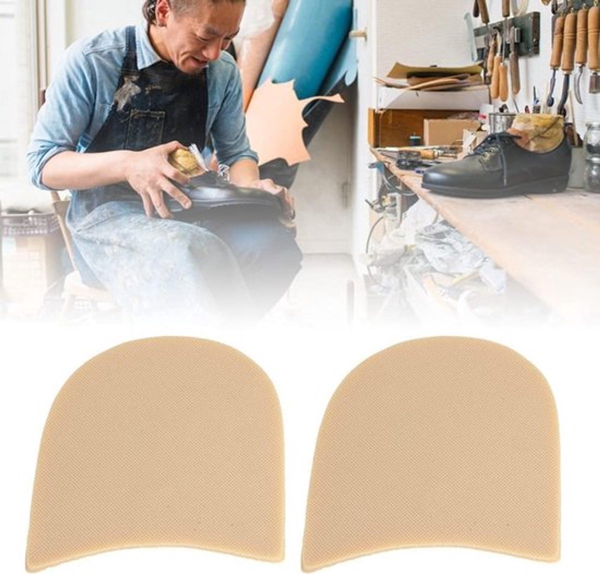 Vervangrubber voor Hakken, Dikke Antislip Zoolpad, Schoenreparatie Accessoires voor Leren Schoenen en Zool