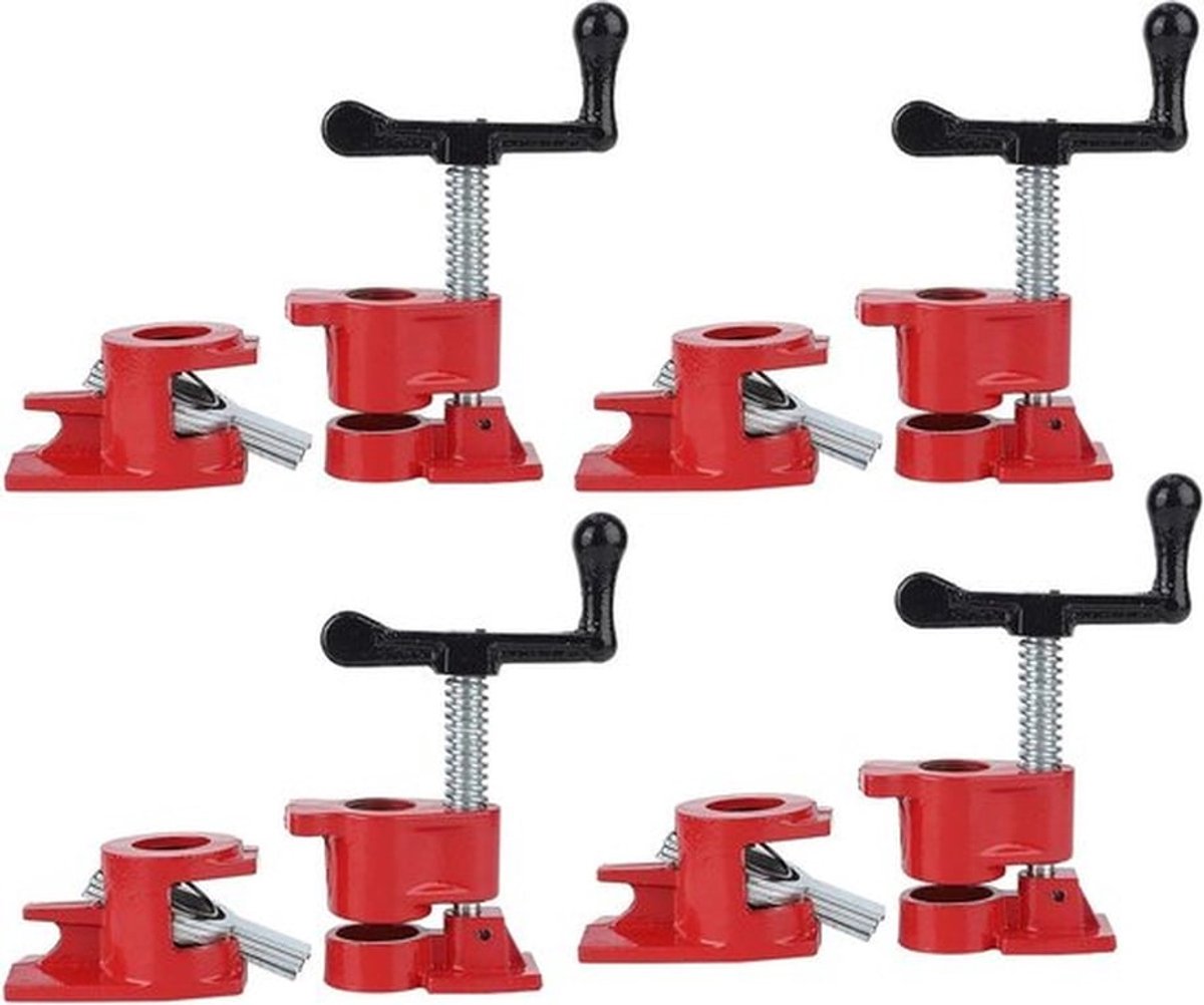 Set van 4 3/4 Inch Schroefklemmen voor Houtbewerking, Snelle Klemmen voor Werkbank, Stevige Basis voor Metaal en Hout