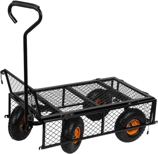 Bolderkar - Transportwagen Tuinwagen - Tuingereedschap Vervoeren - 300 kg Draagvermogen - 10 inch Wielen - Zwart van Bolderkar — afbeelding 3