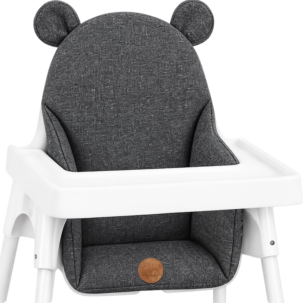 Kussen voor kinderstoel baby opvouwbaar zitverkleiner – zitkussen steun voor Ikea Antilop kinderstoel en babystoel – zitverkleiner waterafstotend wasbaar Grijs