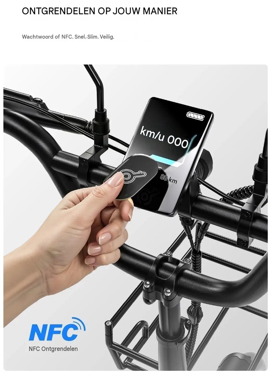 SMARTAI 16 Inch 48V 20Ah Accu Famille elektrische longtail transportfiets - 100km Bereik thumbnail 5