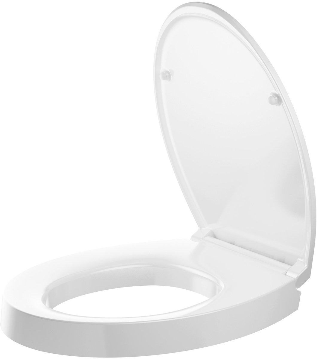 CECIPA MAX WC Bril O-vorm met Softclose - Duroplast Toiletbril met Versterkte Belastbaarheid tot 175 kg - Wit
