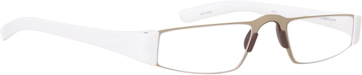 Leesbril Heren - Optische Bril - Dagelijkse Verzorging - Lichtgewicht Nylon Frame - 150x20 - Goud Wit Transparant