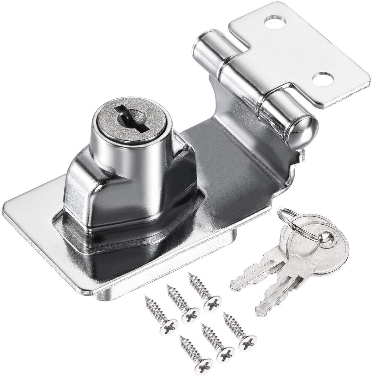 Hasp slot 90 graden - vergrendeling met sleutel - draaiknop - ideale deursluiting voor schuur - SnelShoppen