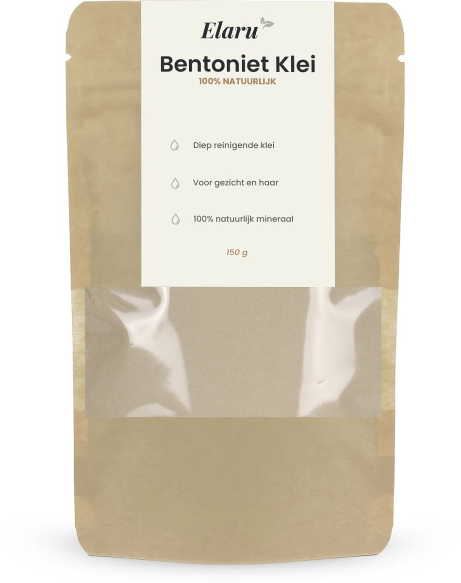 Bentoniet Klei Poeder - 150g - Gezichtsmasker Klei - 100% Natuurlijk - Diep Reinigend Clay Mask