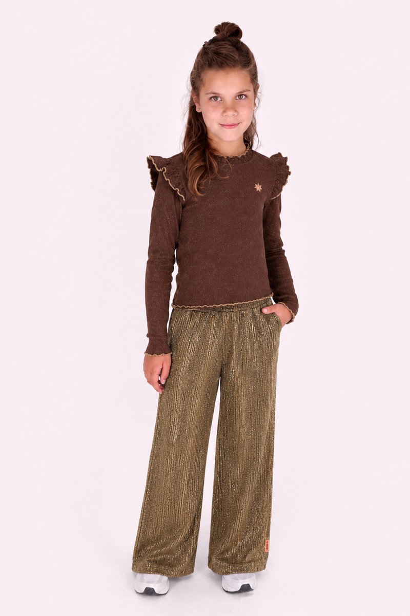 B.Nosy Y607-5614 Broek meisjes goud - Maat 98