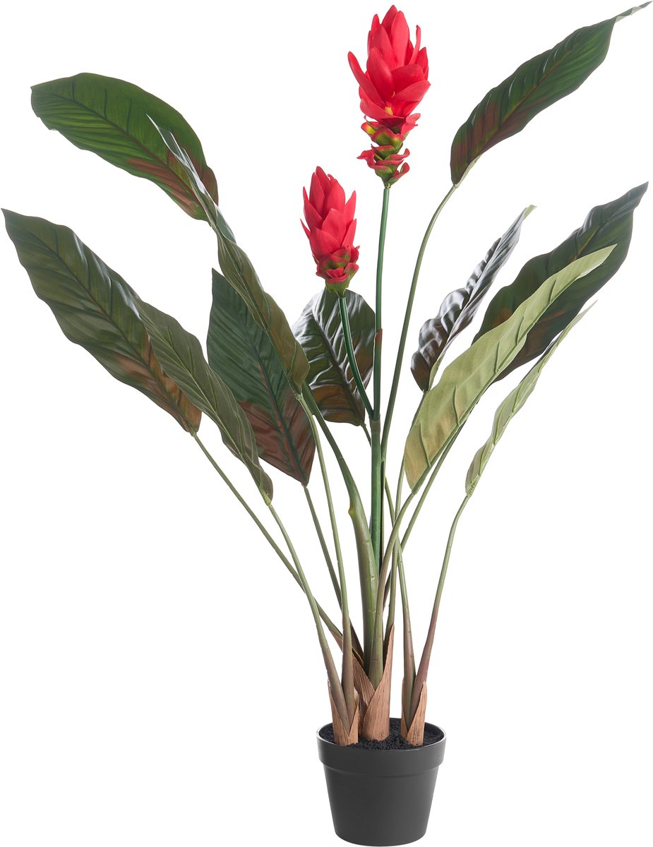 PURPURATA - Kunstplant in pot - Rood - 130 cm - Plastic