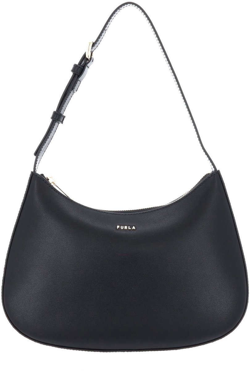 FURLA Leren schoudertas Margot Shoulder Bag Nero zwart
