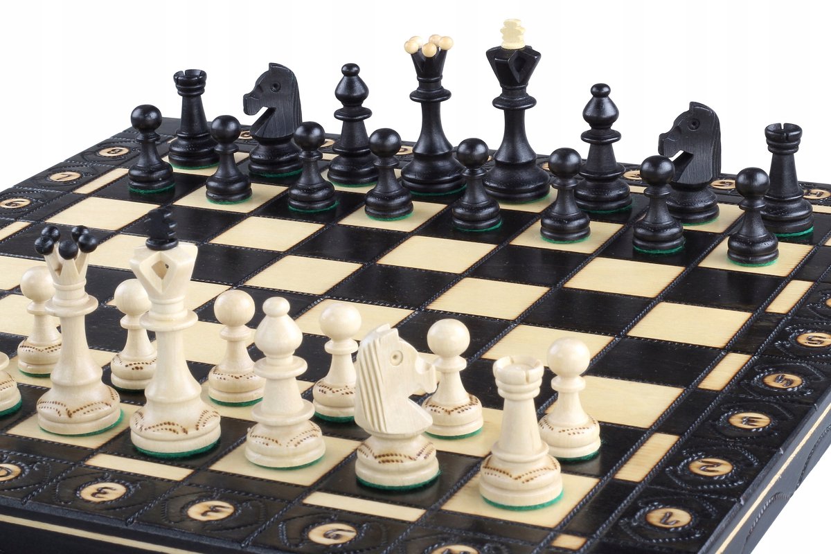 Klassiek Houten Schaken Senator Zwart Elegant 41x41cm