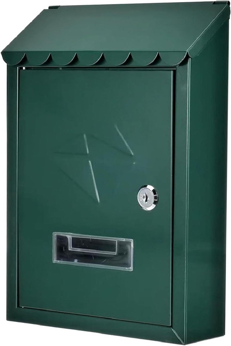 Brievenbus - Postbak - Post Ontvangen - Inclusief Montagemateriaal - 30 cm Hoog - Groen