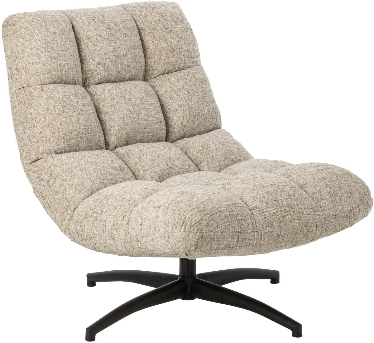J-Line Gestoffeerde chaise longue - stof - ecru