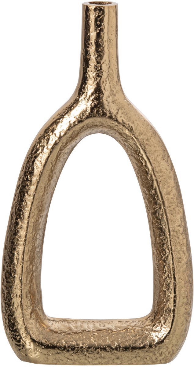 J-Line Solifleurvaas - aluminium - goud - small
