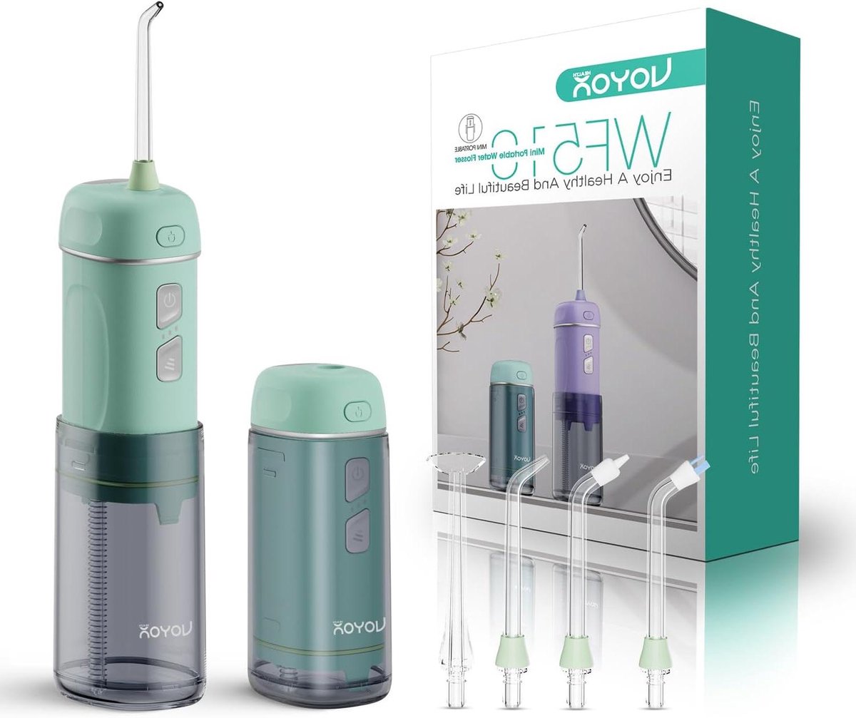 Waterflosser Draadloos - Monddouche Tanden - Mondhygiëne Verbeteren - Opvouwbaar Mini Ontwerp - 98 x 62 x 156 cm - Wit