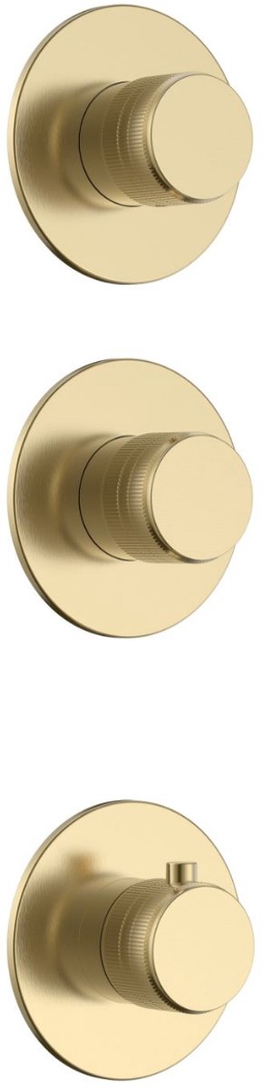 ALONI Stria afbouwdeel douchemengkraan – 2-weg – thermostatisch – geborsteld goud