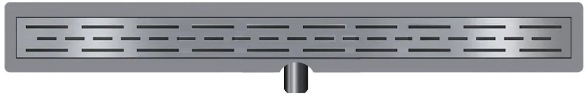 DutchLine - Douchegoot met flens en rooster - 900*70 – Gunmetal
