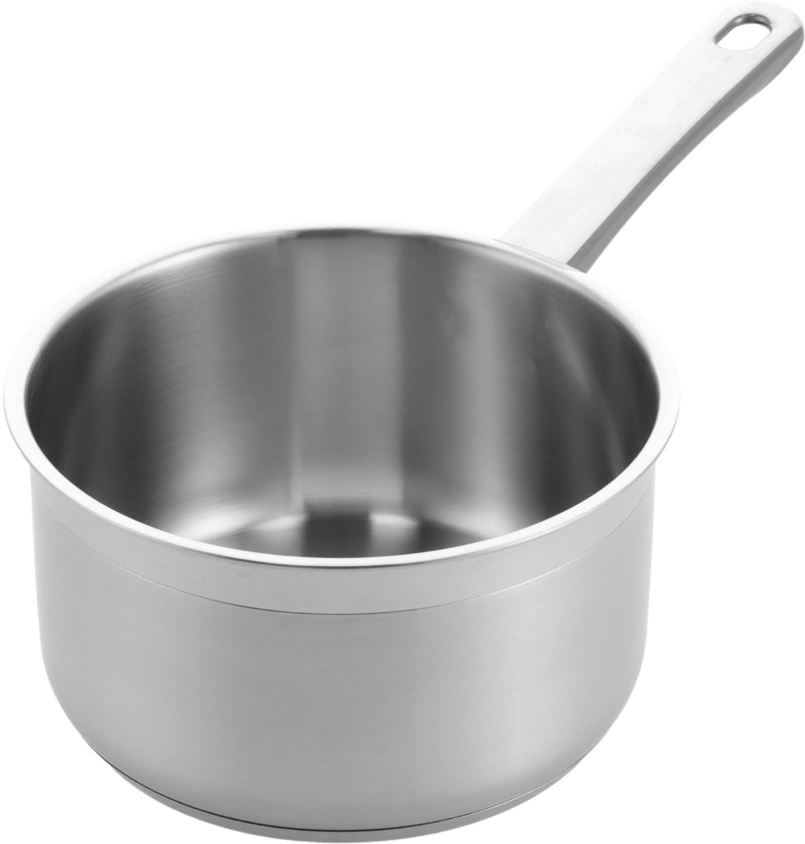Vision 18/10 roestvrij staal Ø 16 cm/1,5 l kookpan, geschikt voor inductie, ovenvast tot 220 °C, vaatwasmachinebestendig, hoogglans gepolijst, zilver