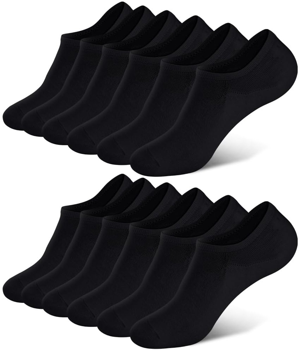 Bamboe sneakersokken, 6 paar enkelsokken, No Show sokken Liner sokken laag uitgesneden sokken voor dames en heren Sneaker loafers en bootschoenen sport hardlopen outdoor