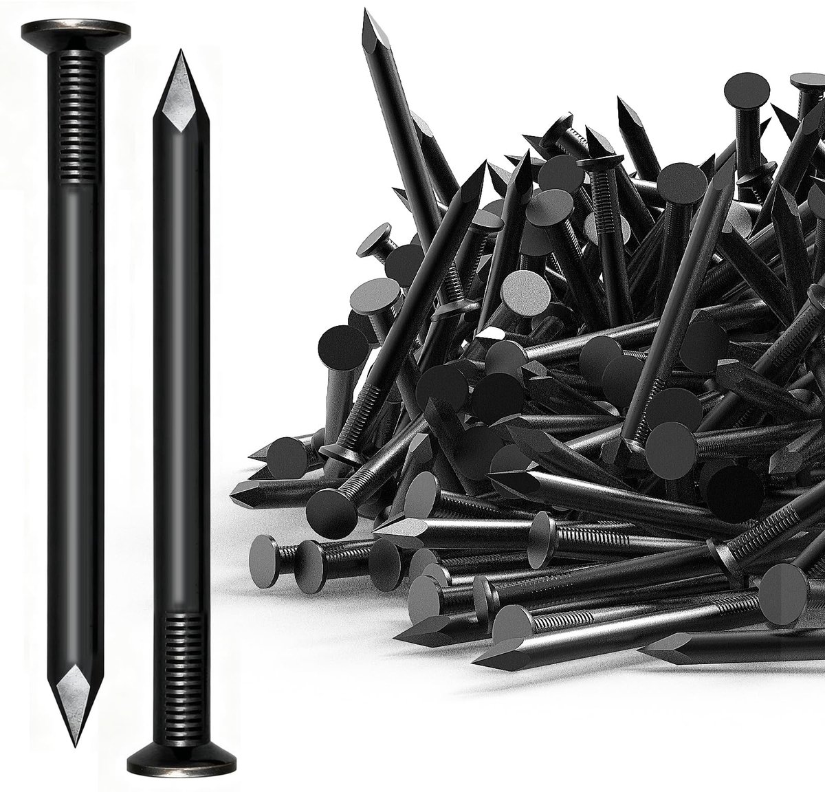 150 stuks spijkers 25 mm stalen spijkers beton voor foto's, nagels, kleine nagels, muur voor betonnen muren, betonnagels, fotolijst, nagelhoutwerk, baksteen, ophangen, houten nagels, wandnagels voor