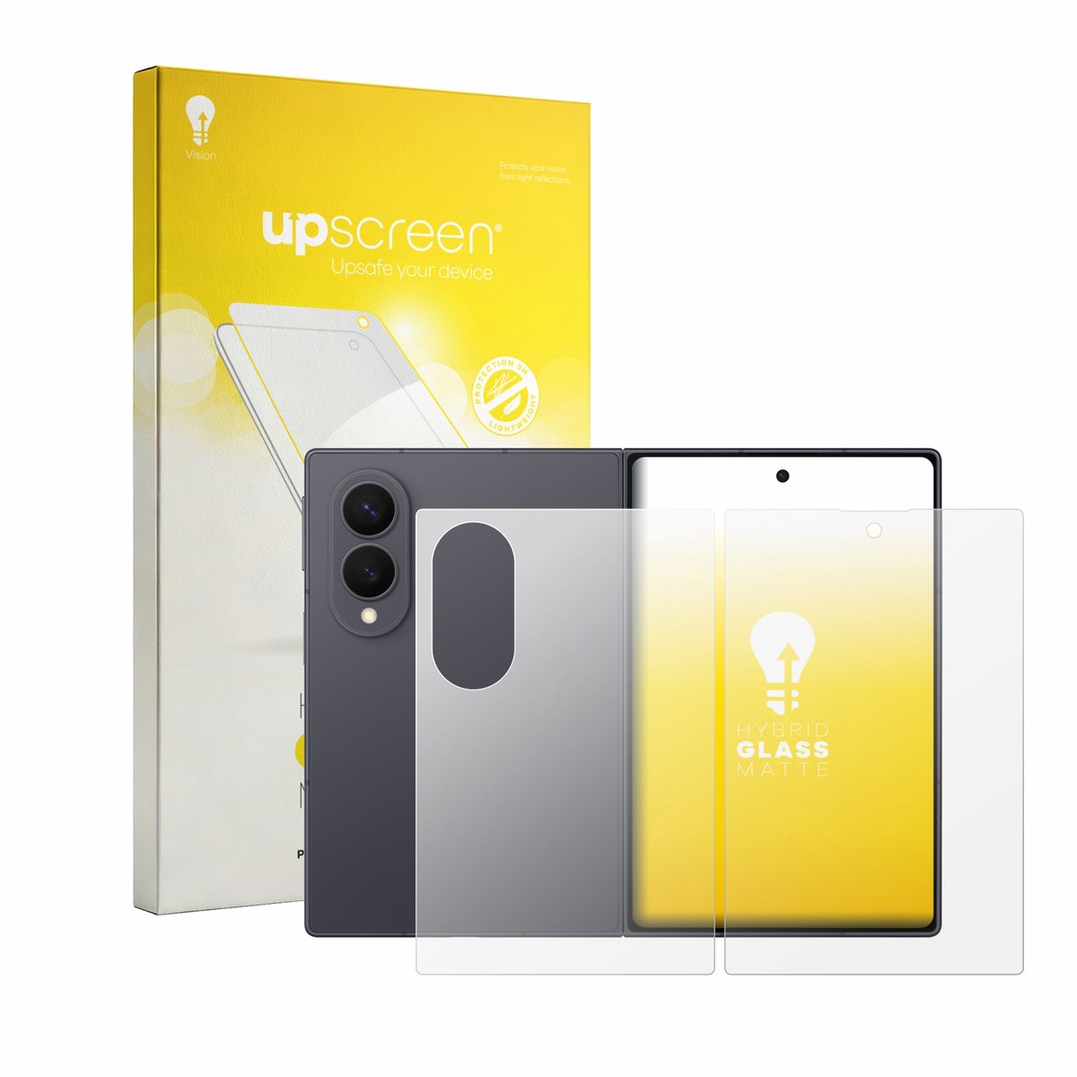 upscreen - Screenprotector voor Samsung Galaxy Z Fold 8 (Voor+Achter) - Folie Beschermfolie Beschermglas matte