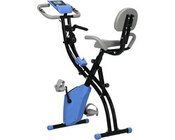 Opvouwbare X-Bike Hometrainer – Exercise Bike met LCD Display – Fietstrainer voor Thuis Fitness en Cardio – Blauw