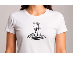 I'm Fine - T Shirt - cute - kawaii - Gift - Cadeau - schattig - schattigdesign - liefdesign - pastelkunst - Funny