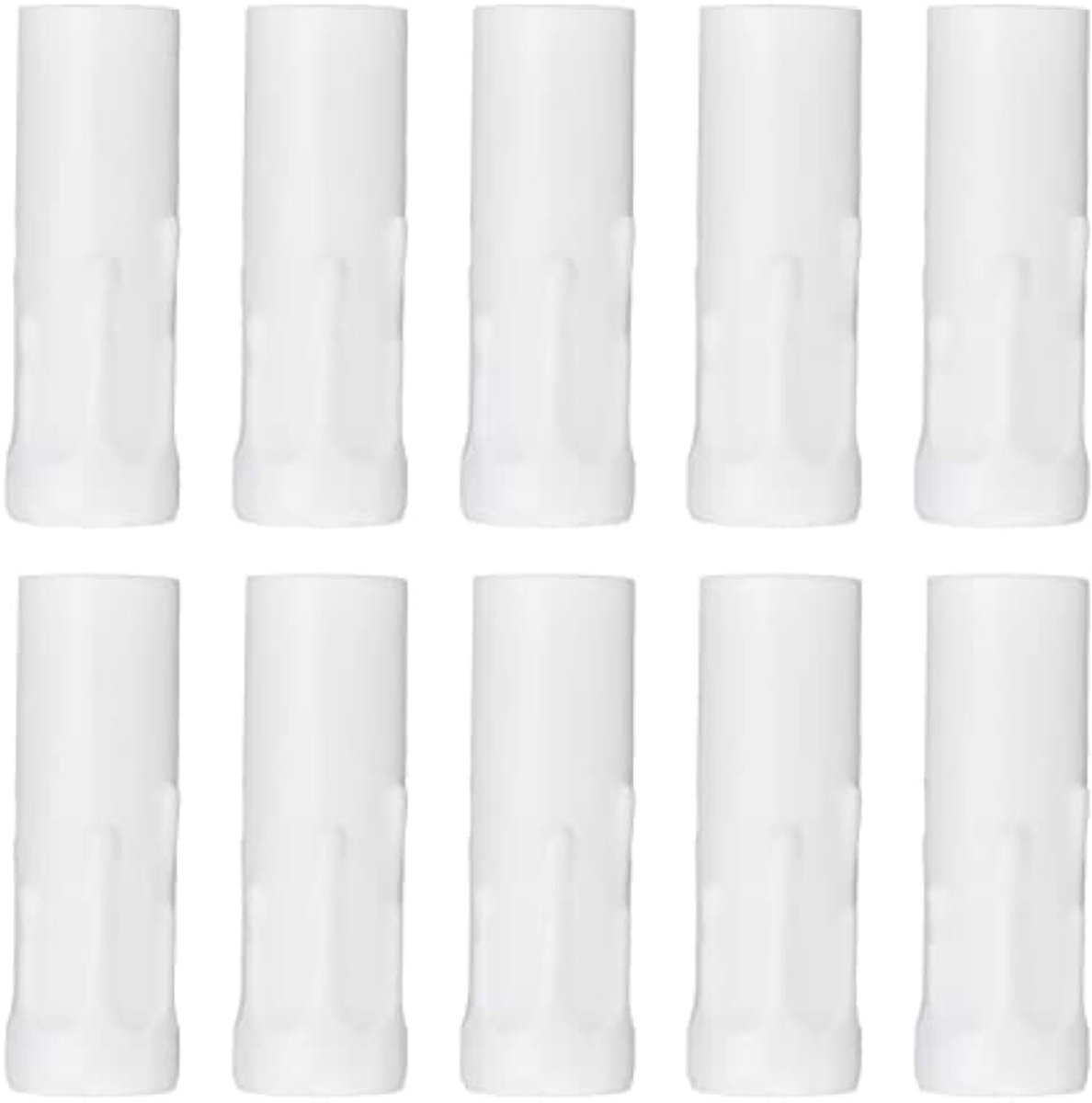 10 Stukken E14 Metaal Kaarslampvoet - Witte Lamphouder Buis 25x80mm Verlichtingsaccessoires