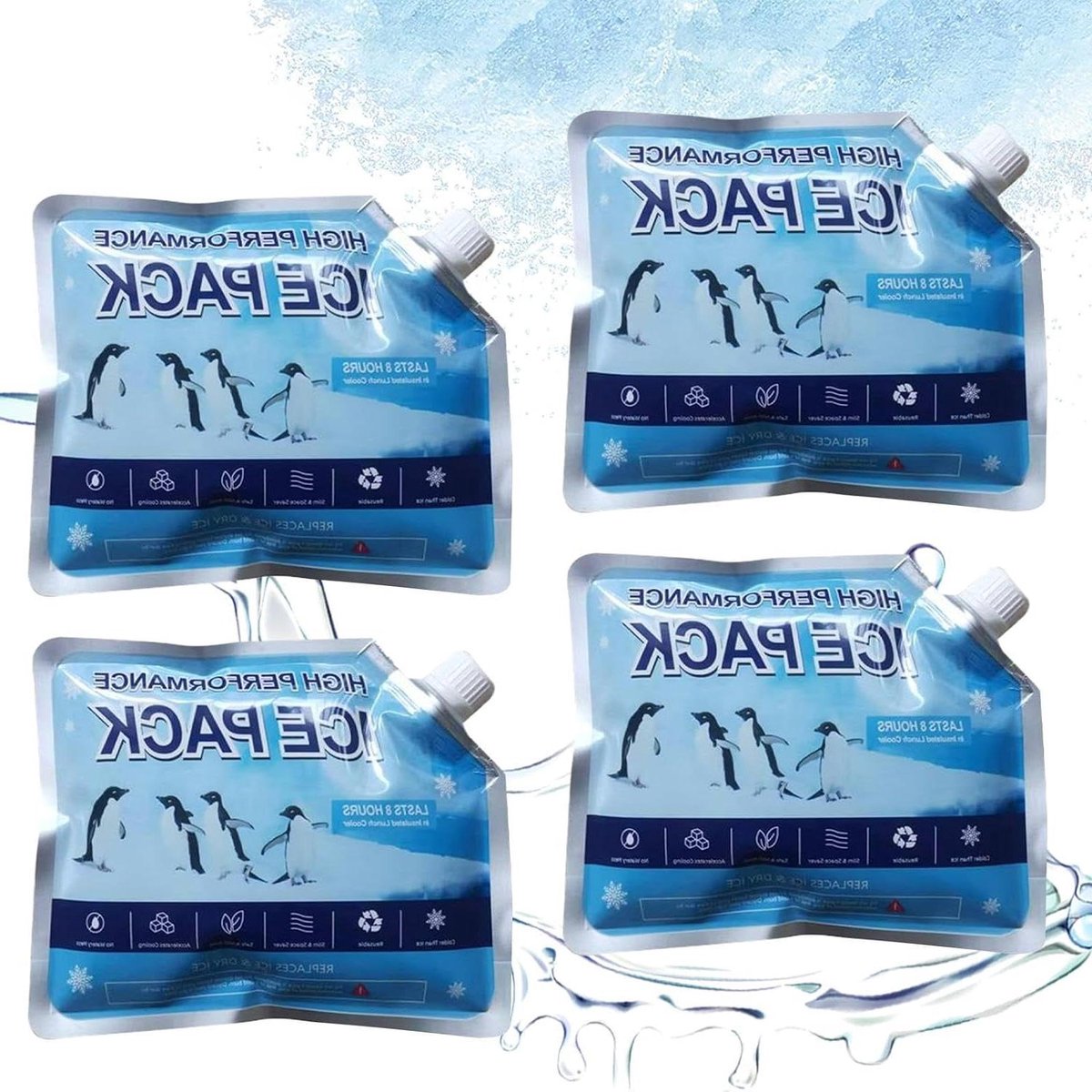 Herbruikbare Koelelementen - IJspakken Set - Lunch Koel Houden - Lekvrij Ontwerp - 350 ml - Blauw