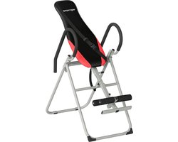 SPORTNOW Gravity Inversion Table - Staal - 122 x 59 x 130 cm - Rood