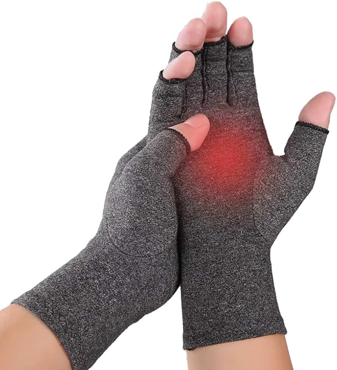 Artritis Handschoenen, Vingerloos Compressiehandschoenen, Handschoenen Voor Vrouwen en Mannen, Verlichten Reumatoïde Artritis, Artrose, Carpaal Tunnelsyndroom, Voor Computertypen, Werk
