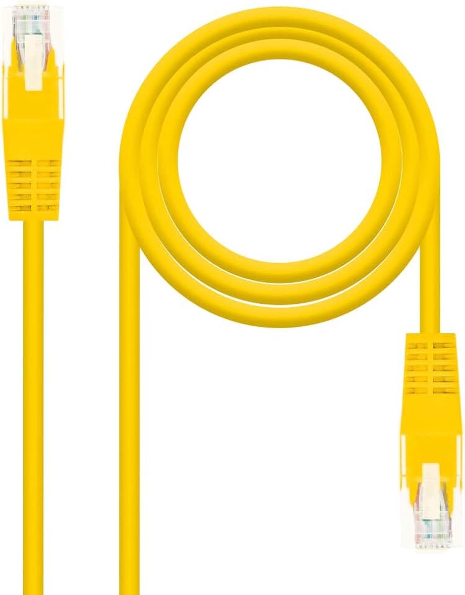 10.20.0400-Y - Ethernet netwerkkabel RJ45, Cat.6 UTP AWG24, 100% koper, geel, 0,5 m