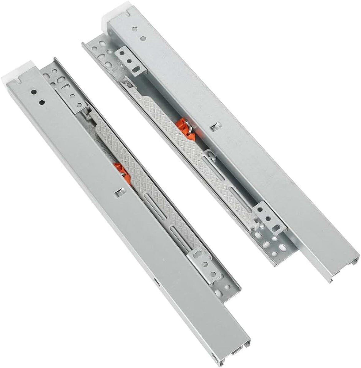 Geleiders vloermontage schubladenrails, 1 paar schubladenuittrekkers ladeuittrek volledig uittrekbaar, 180 mm telescooprails voor de vloermontage (25 cm)