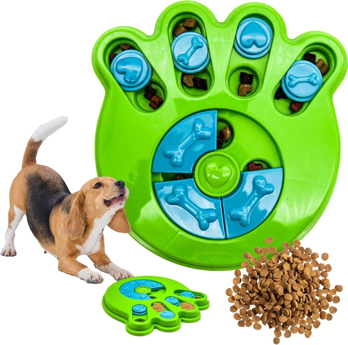 Honden Puzzelspeelgoed - Interactief Hondenspeelgoed - Hond Trainen - Verberg & Zoek Spel - Alle Rasmaten - Groen