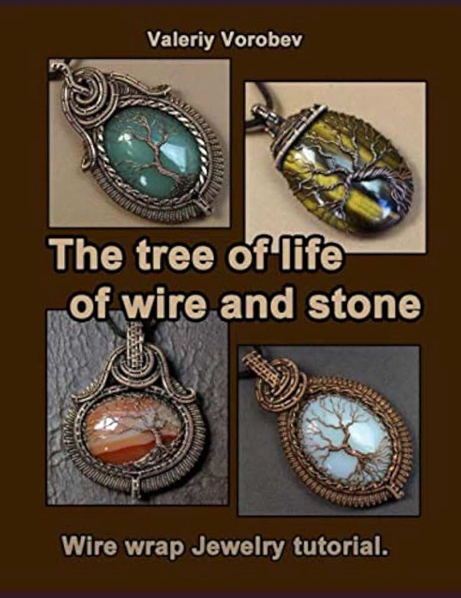 Tree of life of wire and stone. Wire wrap Jewelry tutorial.