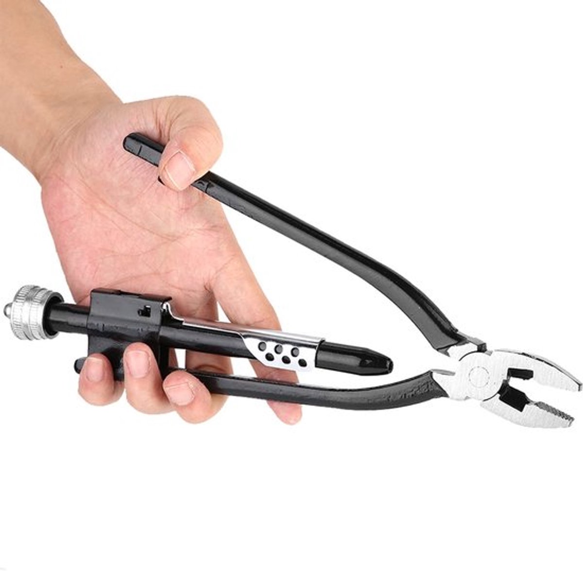 Veiligheid Draad Twist Tang - Hoogwaardige Draadknipper - Zwart - Ergonomisch Handvat - Geschikt voor Elektrische Werkzaamheden - 9 Inch