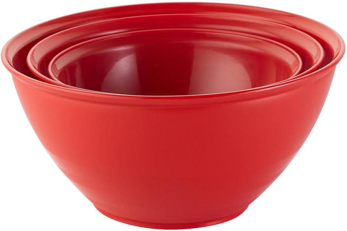 Mengkom - Salade Kom - Keuken Gebruik - Vaatwasser Magnetron Veilig - 34 Liter - Rood