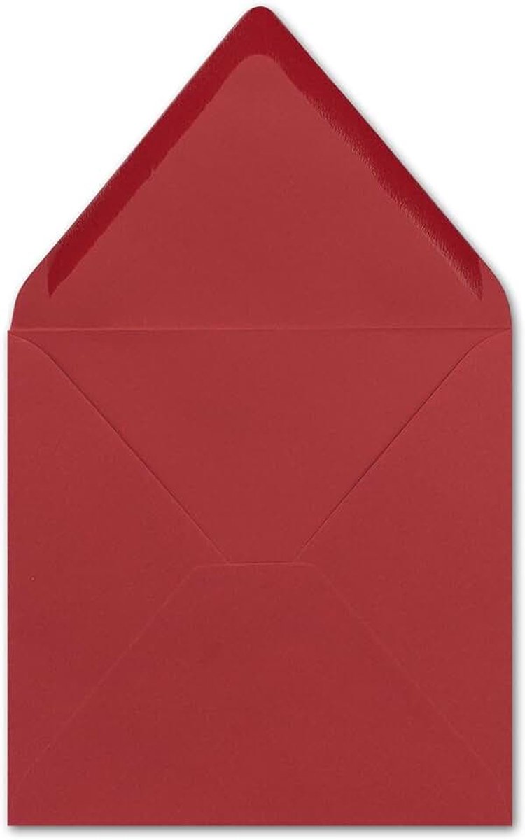 Enveloppen 140 x 140 mm - natte lijmen - 90 g/m2 25 Umschläge rood
