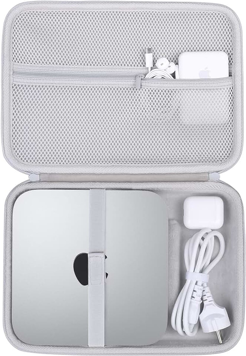 Co2CREA Hard Storage Travel beschermhoes voor Apple Mac Mini M2 Pro/M2, past op magische muis, oplader en accessoires